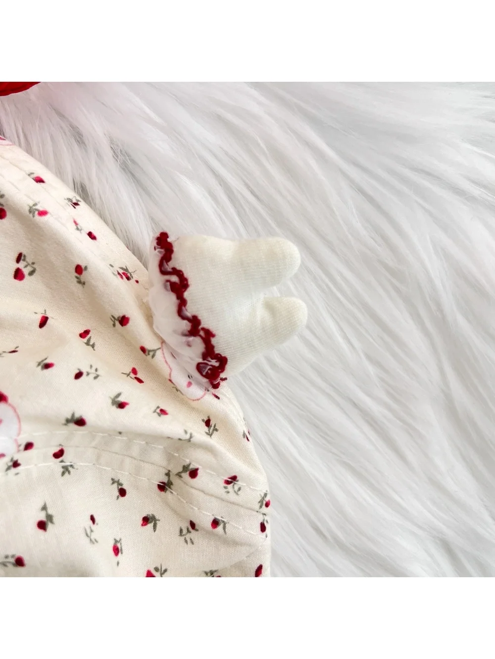 Xiaodoudi Baby Girl Bunny Floral Ruffle Bonnet Hat Rabbit Ears Cottagecore
